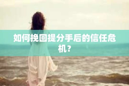 如何挽回提分手后的信任危机？