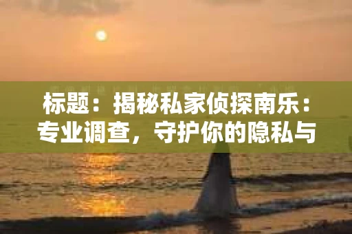 标题：揭秘私家侦探南乐：专业调查，守护你的隐私与权益