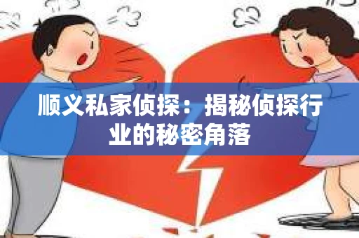 顺义私家侦探：揭秘侦探行业的秘密角落