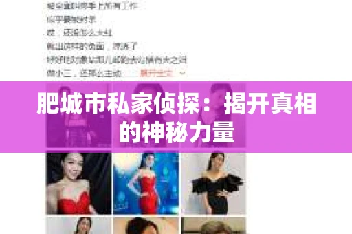肥城市私家侦探：揭开真相的神秘力量
